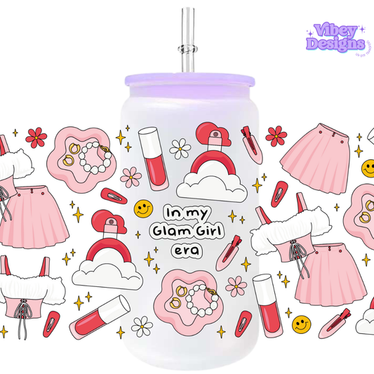 Uv Dtf Wrap For 16oz Libbey Glass - In my glam girl era