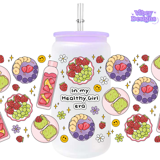 Uv Dtf Wrap For 16oz Libbey Glass - In my healthy girl era