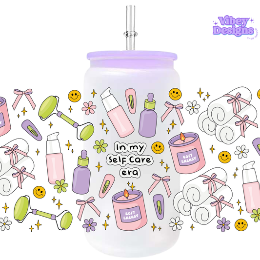 Uv Dtf Wrap For 16oz Libbey Glass - In my self care era