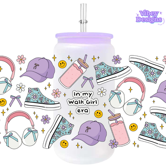 Uv Dtf Wrap For 16oz Libbey Glass - In my walk girl era