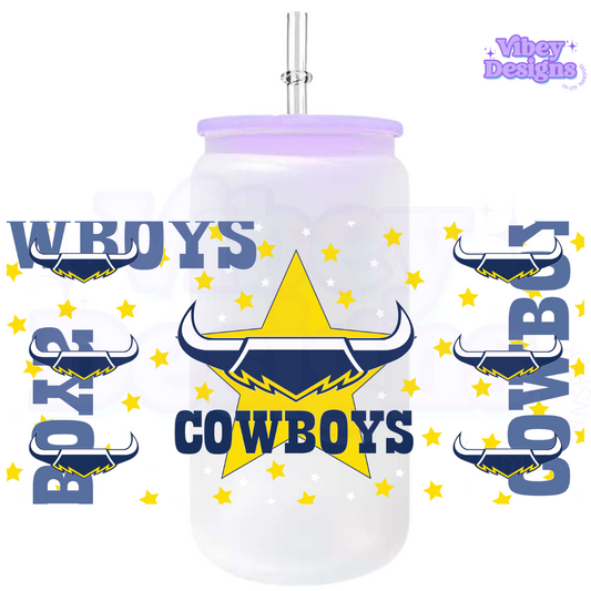 Uv Dtf Wrap For 16oz Libbey Glass - Footy Wraps NRL