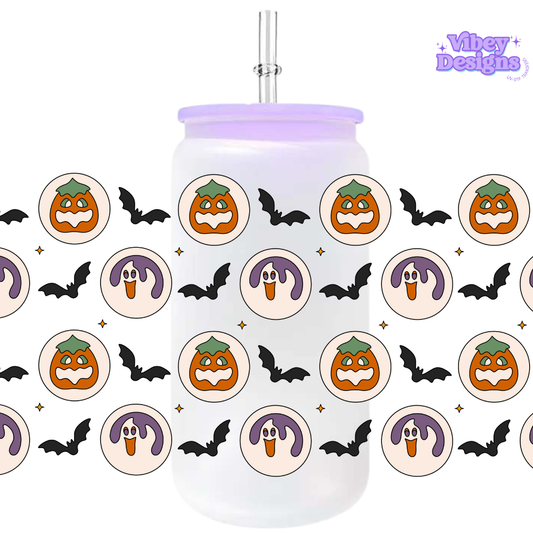 Uv Dtf Wrap For 16oz Libbey Glass - Halloween Cookies