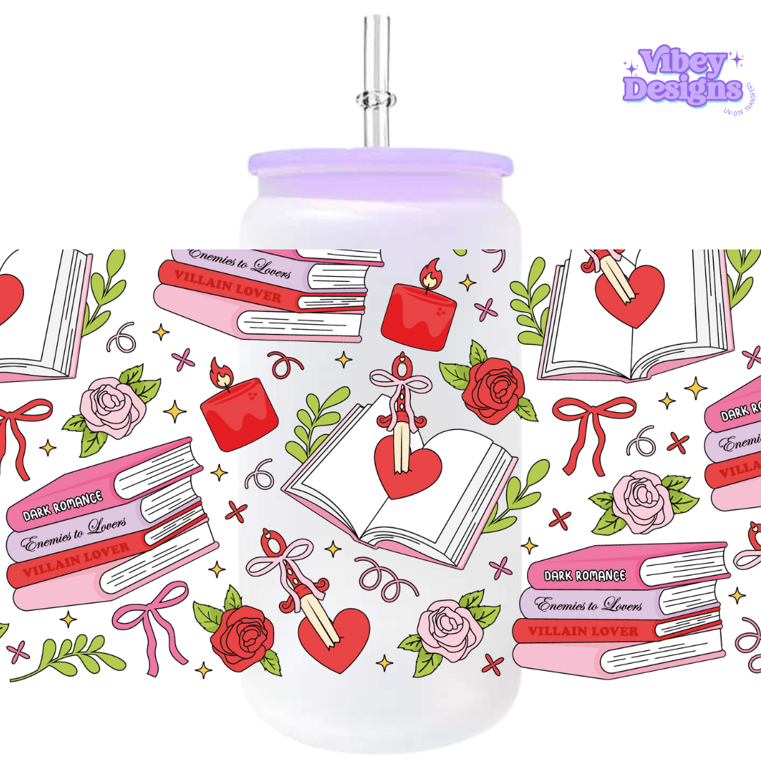 Uv Dtf Wrap For 16oz Libbey Glass - Howdy Valentines