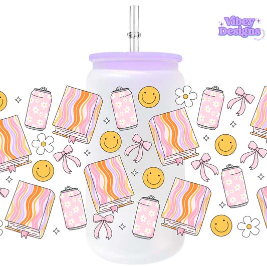 Uv Dtf Wrap For 16oz Libbey Glass - Bookish Things