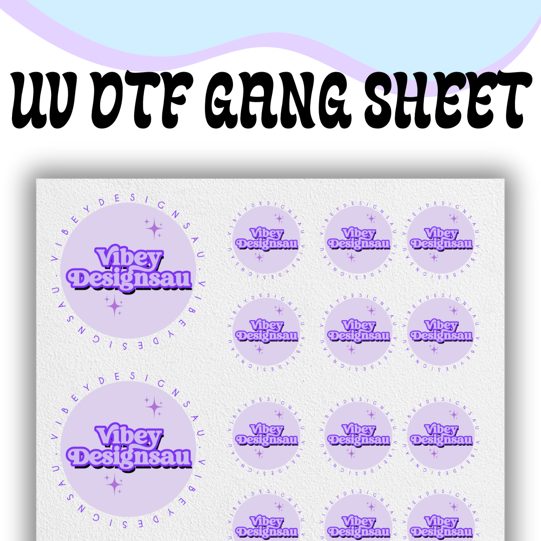 UV DTF Custom Gang Sheet (For Hard Surfaces)