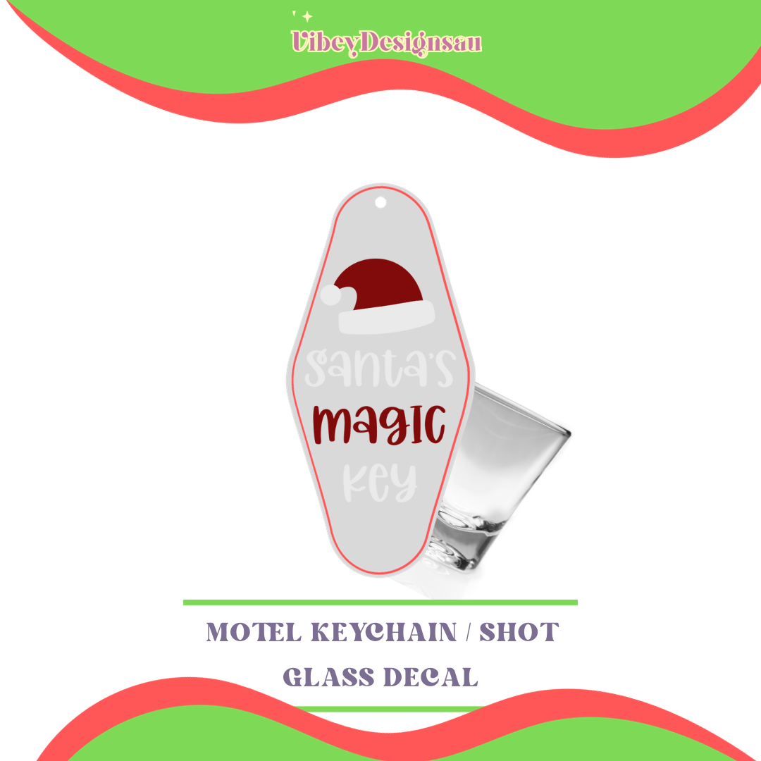 RTS Motel Keychain | Shotglass Decal - Santa's Magic Key