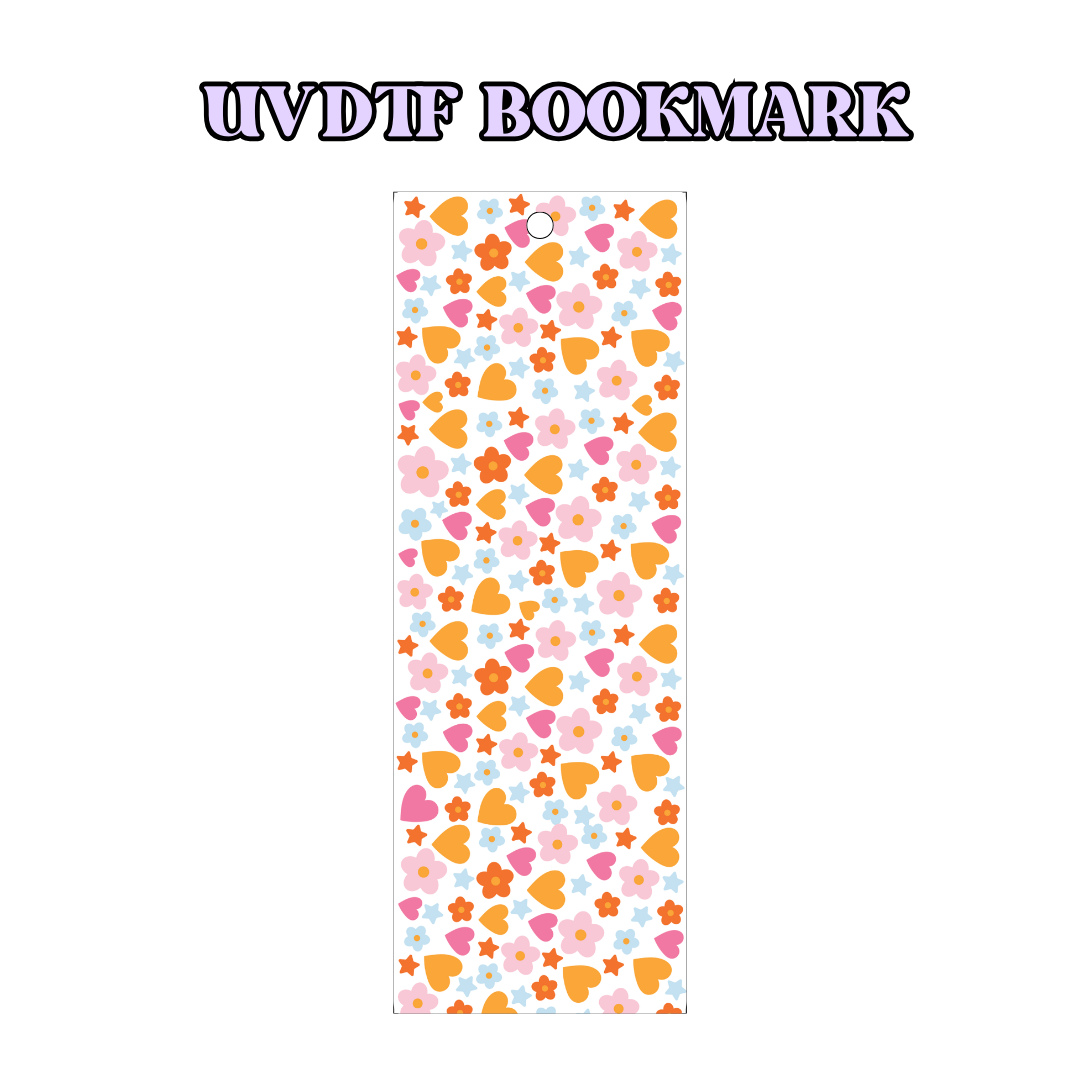 UV-DTF Bookmark Transfer -Orange Confetti