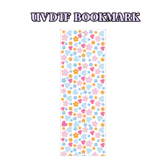 UV-DTF Bookmark Transfer - Blue Confetti