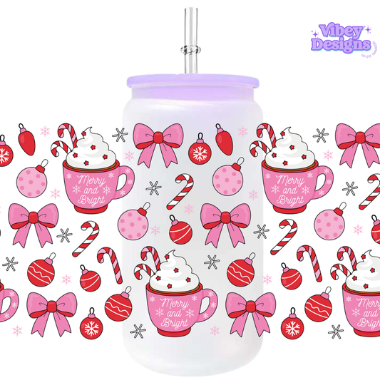 Uv Dtf Wrap For 16oz Libbey Glass - Hot Cocoa