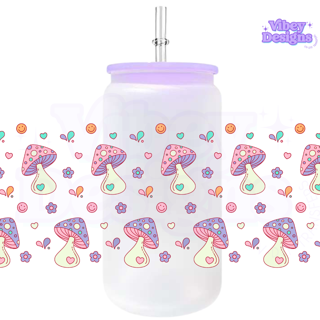 Uv Dtf Wrap For 16oz Libbey Glass - Create Your Own Magic Pink