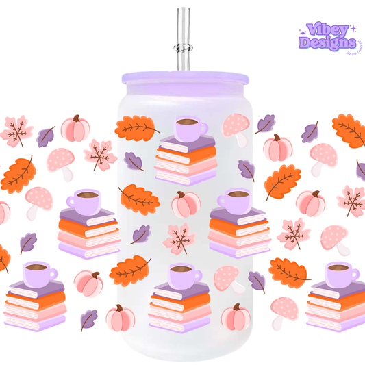 Uv Dtf Wrap For 16oz Libbey Glass - Bookish and Cozy