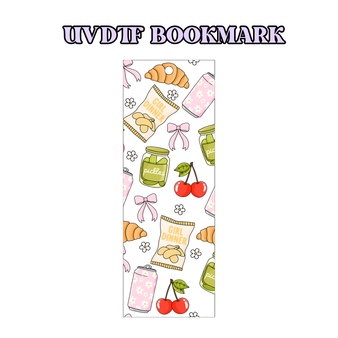 UV-DTF Bookmark Transfer - Girl Food