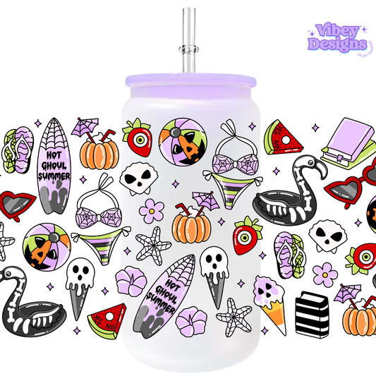 Uv Dtf Wrap For 16oz Libbey Glass - Summerween