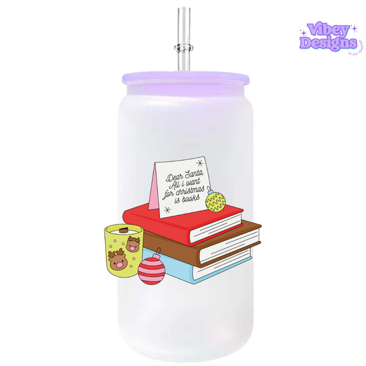 UV-DTF Transfer for Bottle, Glass, Mug, Diary - Dear Santa all I want