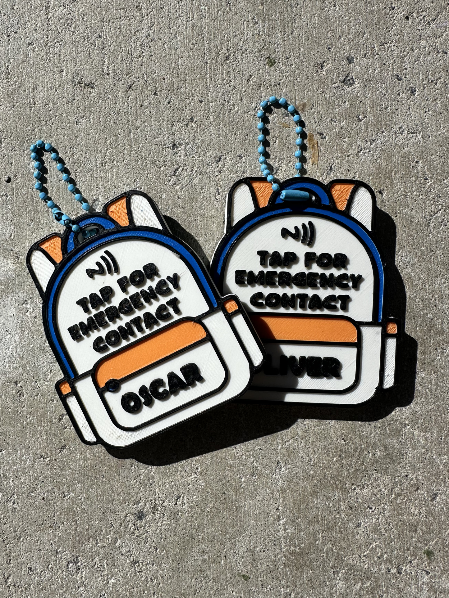 Custom NFC Emergency Contact Bag Tag
