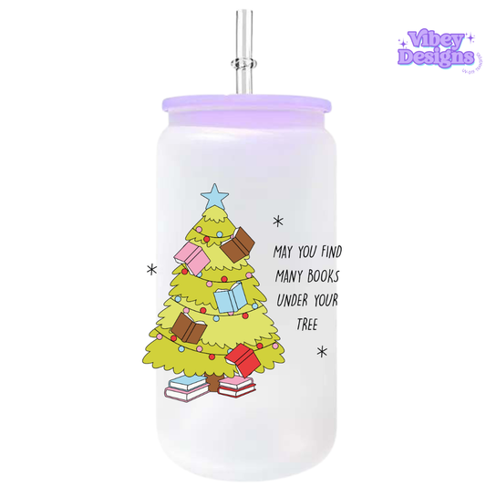 UV-DTF Transfer for Bottle, Glass, Mug, Diary - Bookmas Tree