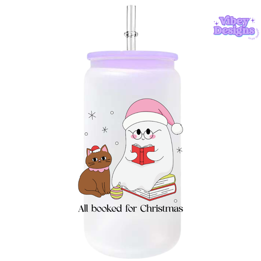 UV-DTF Transfer for Bottle, Glass, Mug, Diary - Booked for Xmas