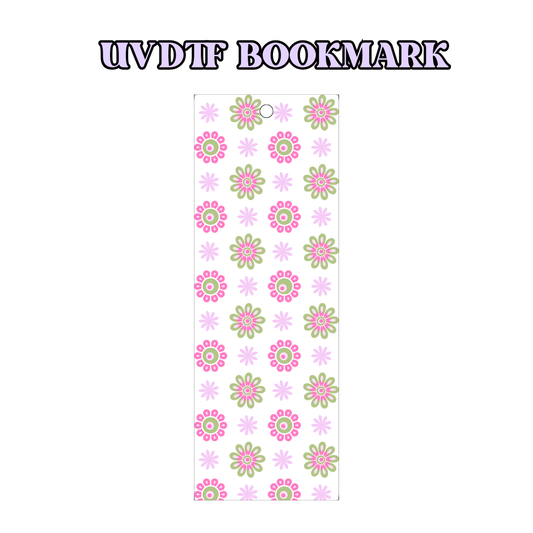 UV-DTF Bookmark Transfer - Two Toned Pink Flowers