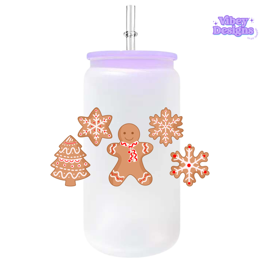 UV-DTF Transfer for Bottle, Glass, Mug, Diary - Ginger Cookies