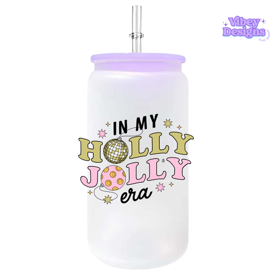 UV-DTF Transfer for Bottle, Glass, Mug, Diary - Holly Jolly Era