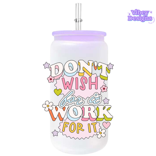 UV-DTF Transfer for Bottle, Glass, Mug, Diary - Work For It