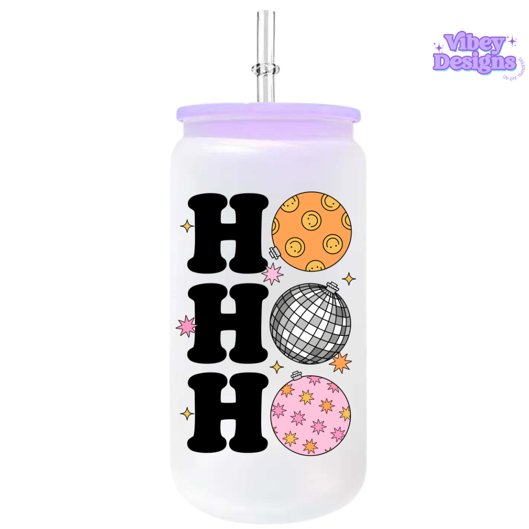 UV-DTF Transfer for Bottle, Glass, Mug, Diary - Disco Hohoho