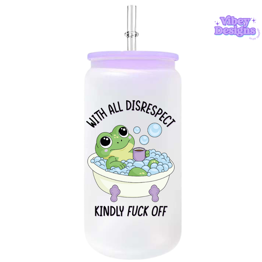 UV-DTF Transfer for Bottle, Glass, Mug, Diary - With all disrespect