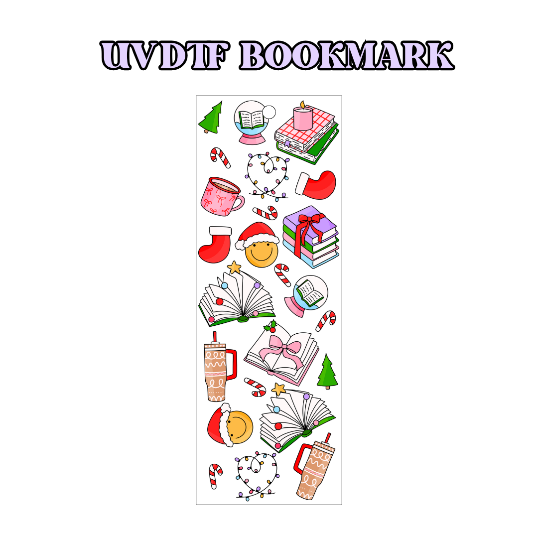 UV-DTF Bookmark Transfer - Xmas Reader