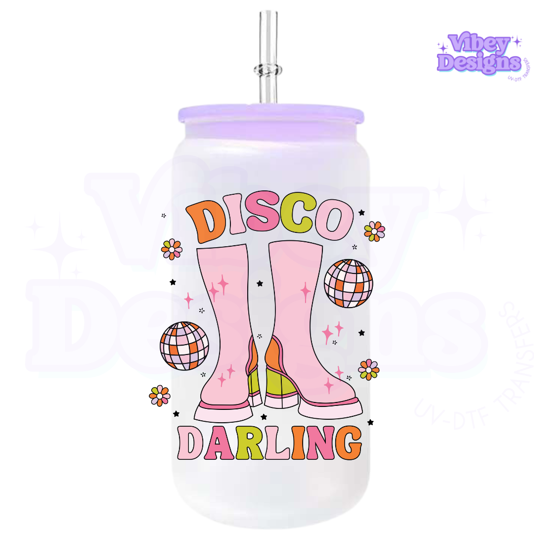 RTS UV-DTF Transfer for Bottle, Glass, Mug, Diary - Disco Darlin