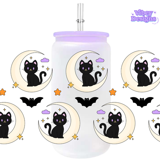Uv Dtf Wrap For 16oz Libbey Glass - Kitty Moons