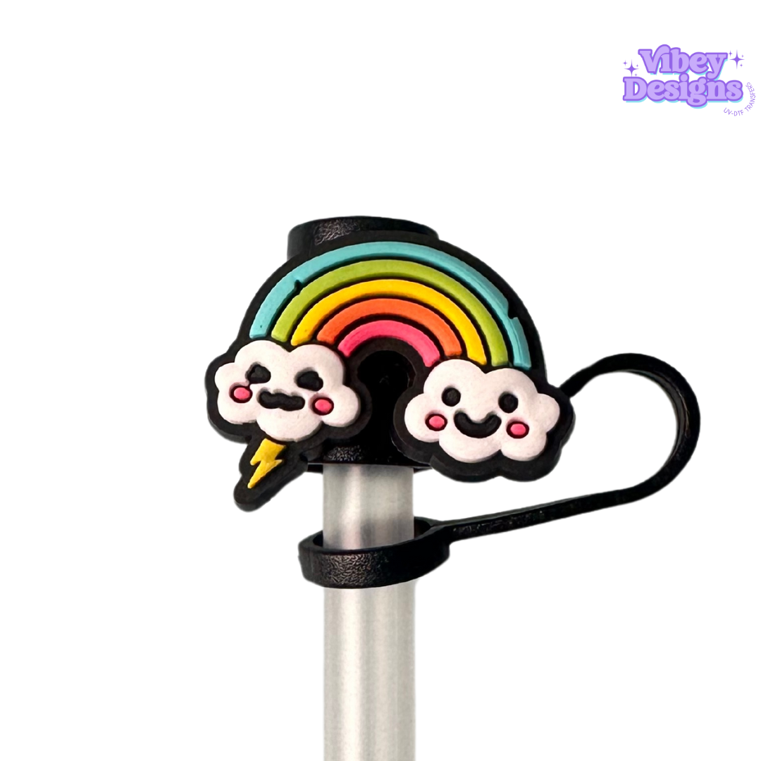 Happy Rainbow 40oz Straw Topper