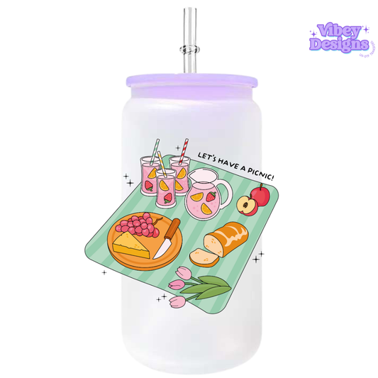 UV-DTF Transfer for Bottle, Glass, Mug, Diary - Let's have a picnic
