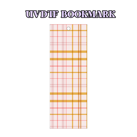 UV-DTF Bookmark Transfer - Autumn Plaid