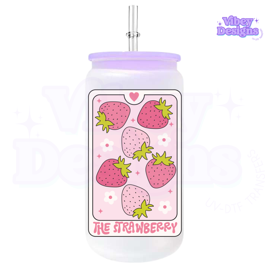 RTS UV-DTF Transfer for Bottle, Glass, Mug, Diary - The Strawberry Tarot