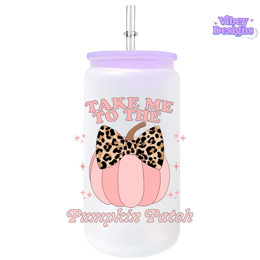 UV-DTF Transfer for Bottle, Glass, Mug, Diary - Pumpkin Patch Pink