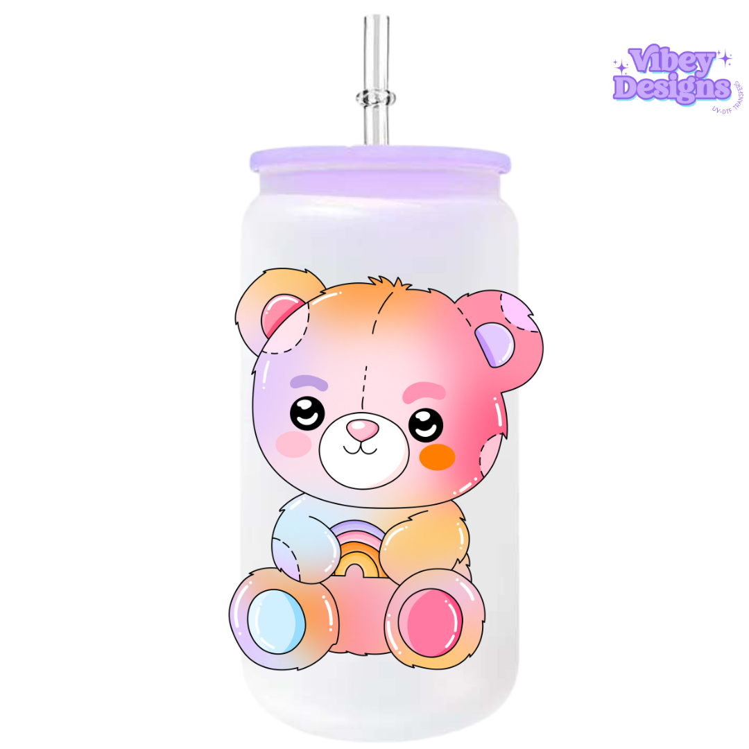 UV-DTF Transfer for Bottle, Glass, Mug, Diary - Dreamy Bear