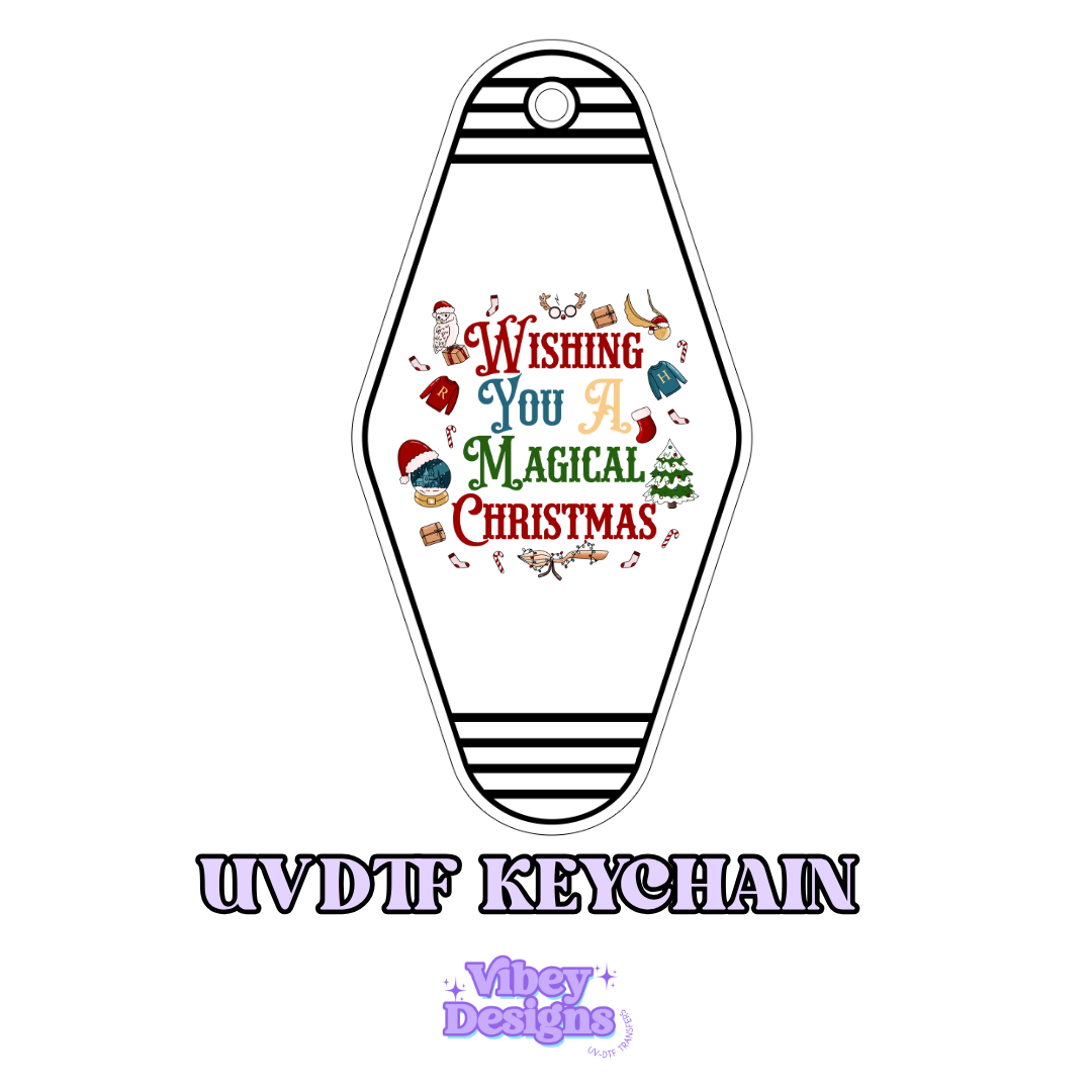 RTS Motel Keychain | Shot glass Decal - Wishing you a magical christmas