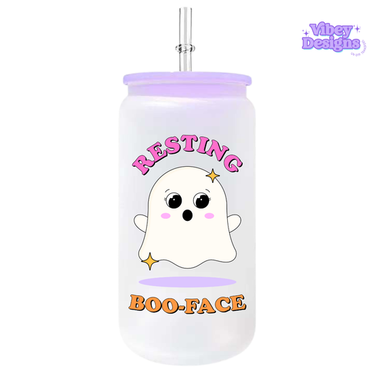 UV-DTF Transfer for Bottle, Glass, Mug, Diary - Resting Booface