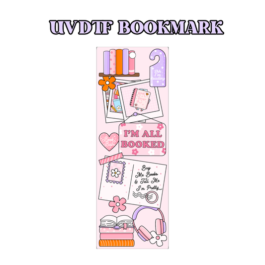 UV-DTF Bookmark Transfer - Book mood board