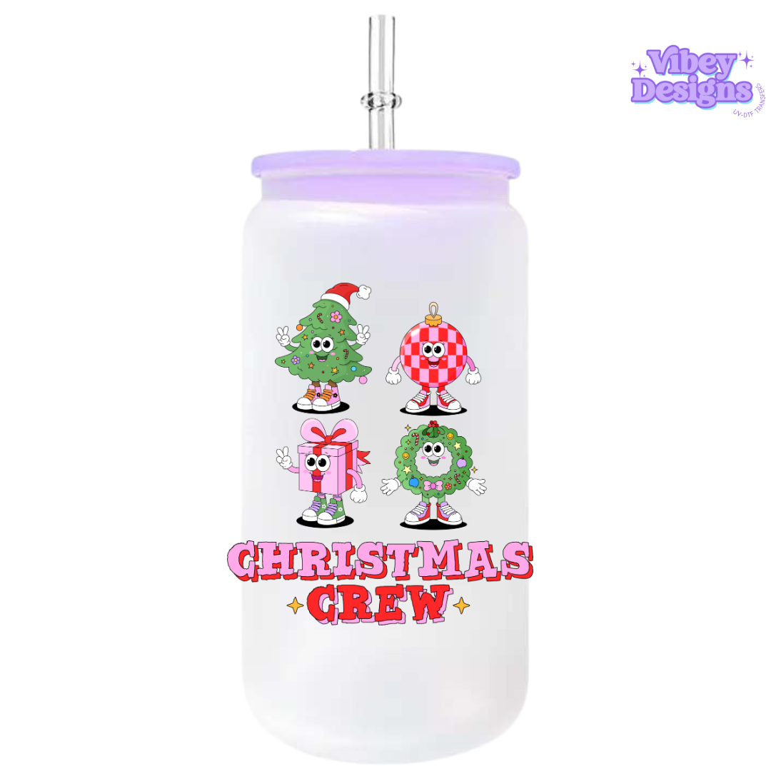 UV-DTF Transfer for Bottle, Glass, Mug, Diary - Christmas Crew