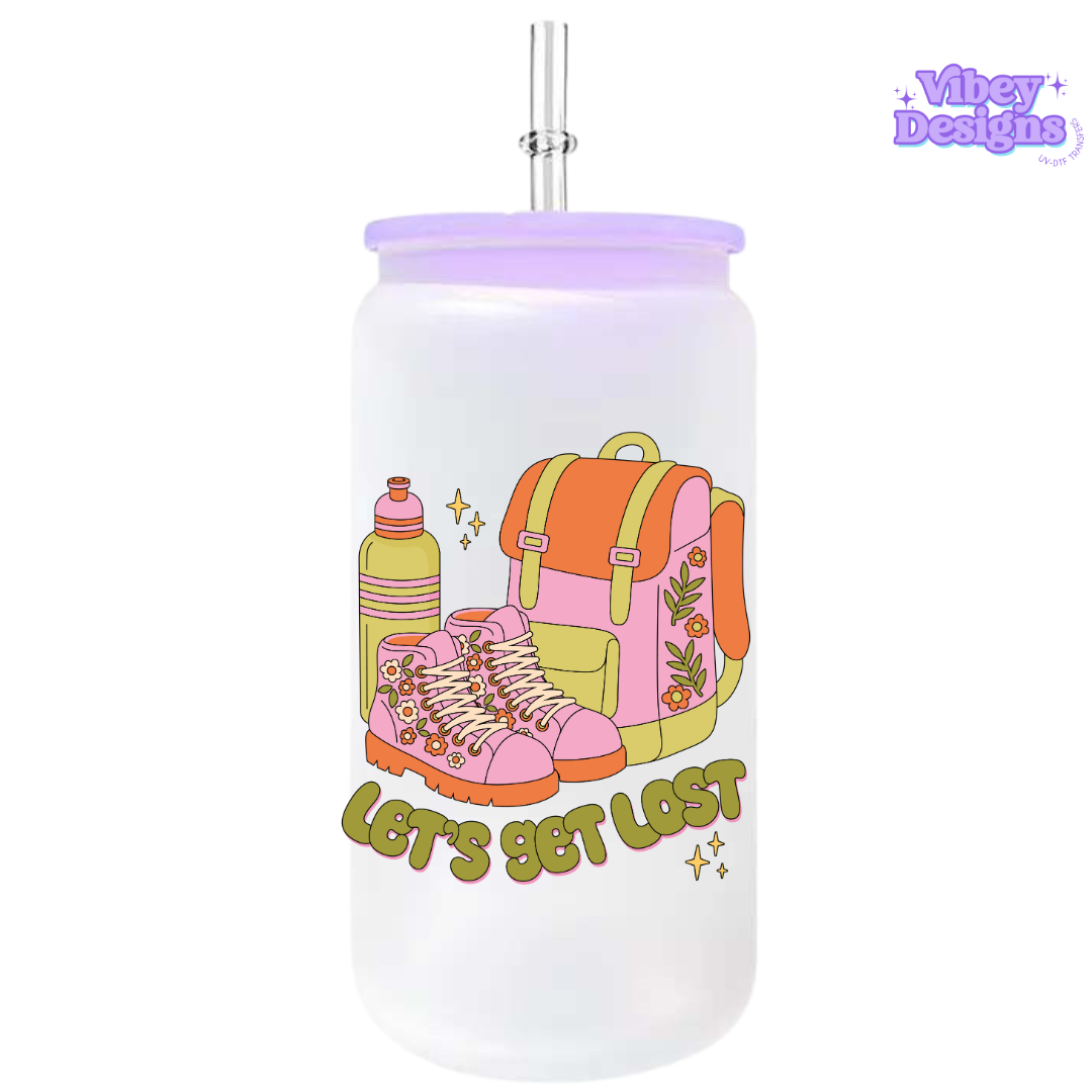 UV-DTF Transfer for Bottle, Glass, Mug, Diary - Let's get lost