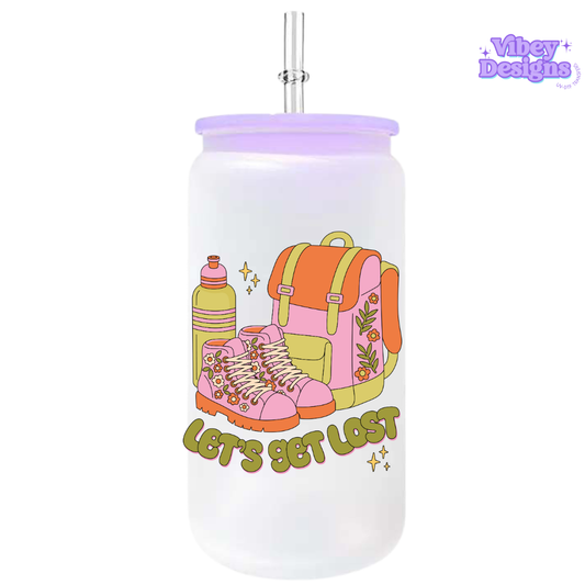 UV-DTF Transfer for Bottle, Glass, Mug, Diary - Let's get lost