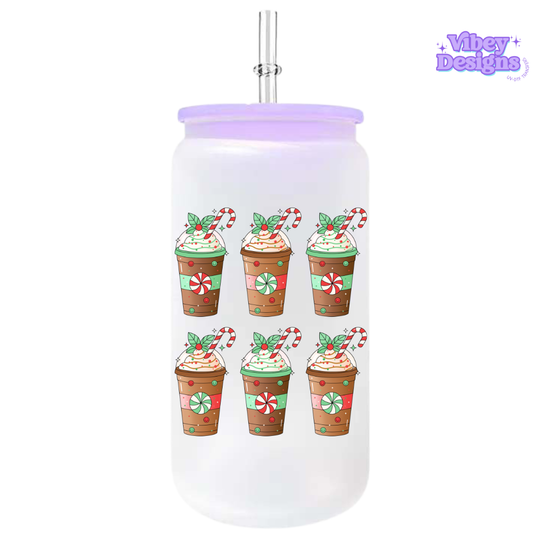 UV-DTF Transfer for Bottle, Glass, Mug, Diary - Christmas Drinks