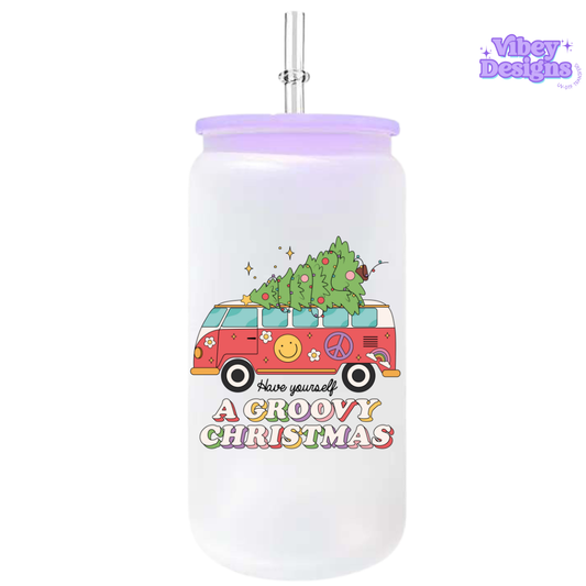 UV-DTF Transfer for Bottle, Glass, Mug, Diary - A Groovy Christmas