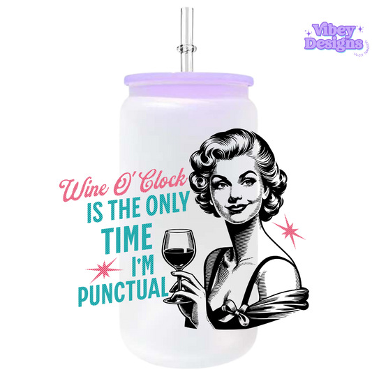 UV-DTF Transfer for Bottle, Glass, Mug, Diary - Wine O'clock