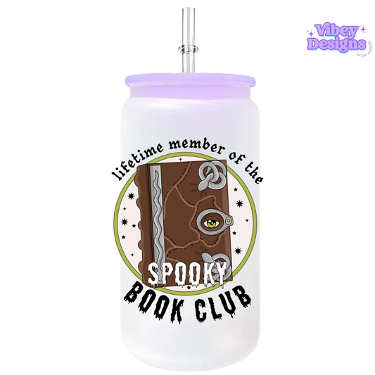 UV-DTF Transfer for Bottle, Glass, Mug, Diary - Spooky Book Club