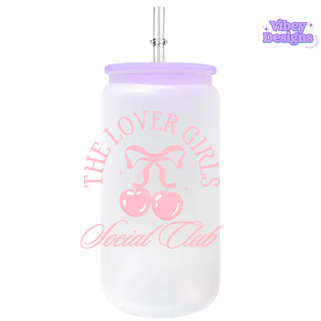 UV-DTF Transfer for Bottle, Glass, Mug, Diary - Lover Girls social club