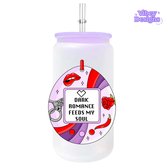 UV-DTF Transfer for Bottle, Glass, Mug, Diary - Dark Romance Tamagotchi