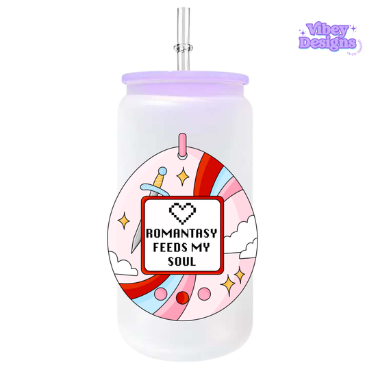 UV-DTF Transfer for Bottle, Glass, Mug, Diary - Romantasy Tamagotchi