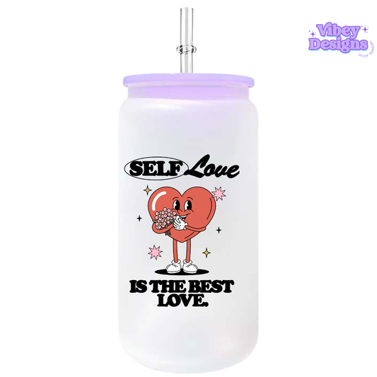 UV-DTF Transfer for Bottle, Glass, Mug, Diary - Self love is the best love